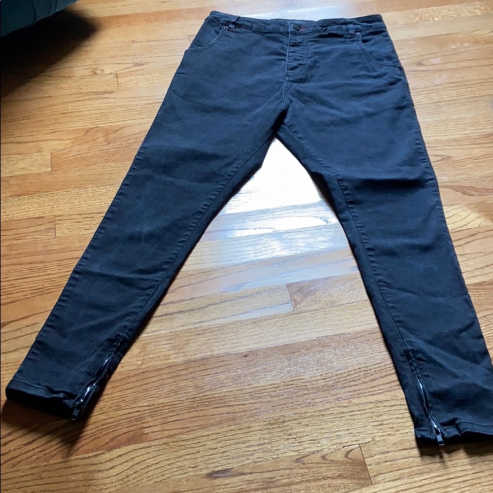 Black Denim Ex-Pent high rise skinny, zip ankle - Picture 5 of 11